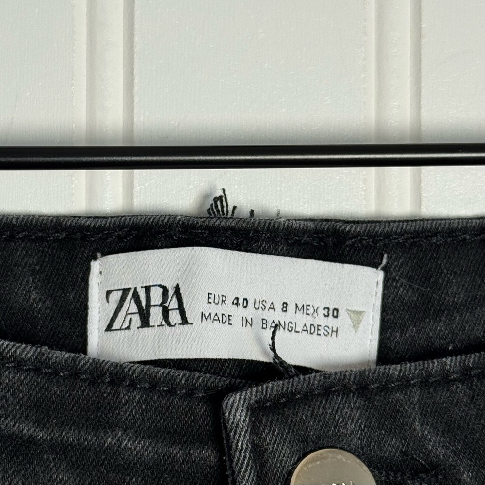 Zara High-Waist Black Skinny Jeans Women's Size 8 - Picture 9 of 12